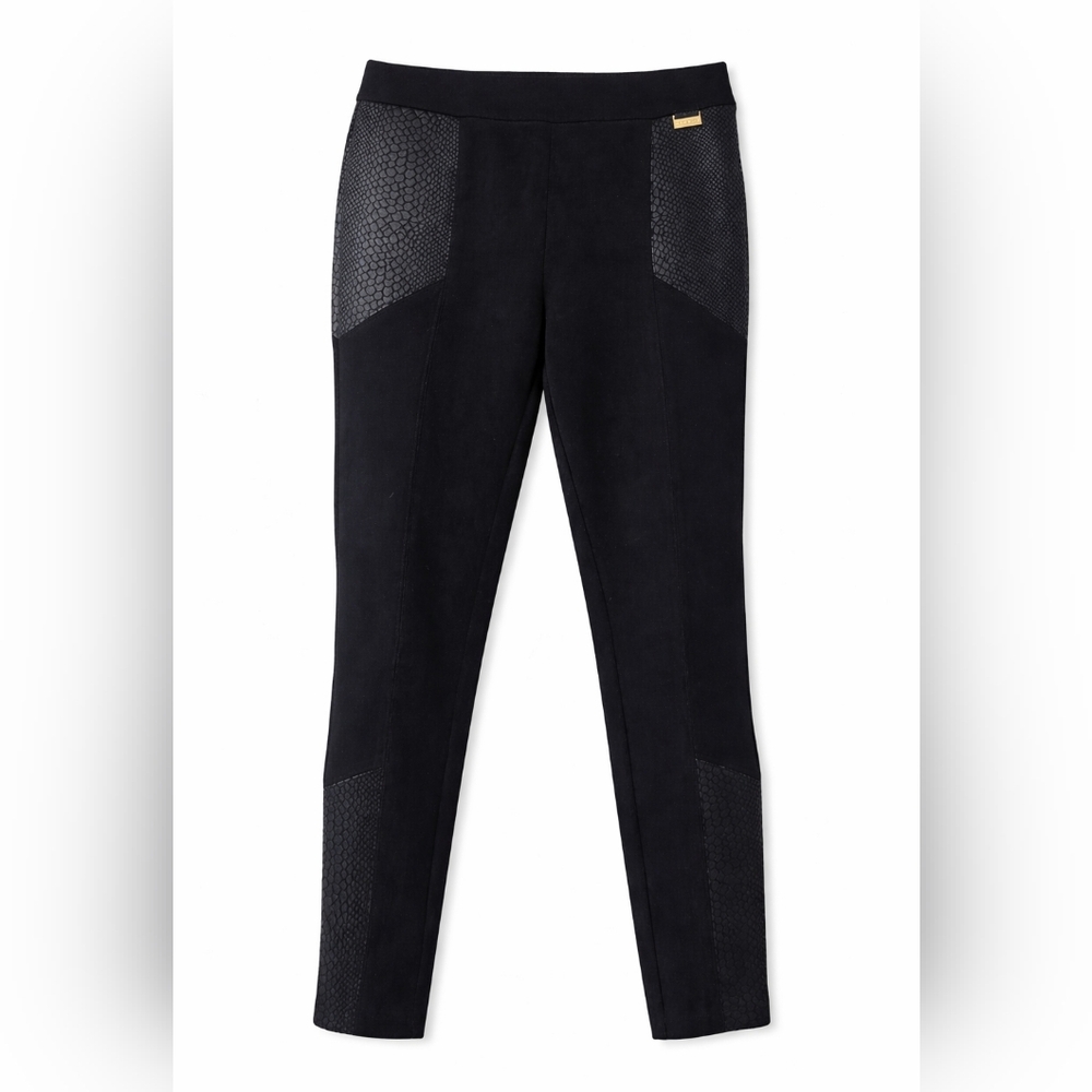 Marc New York Black Textured Panel Leggings